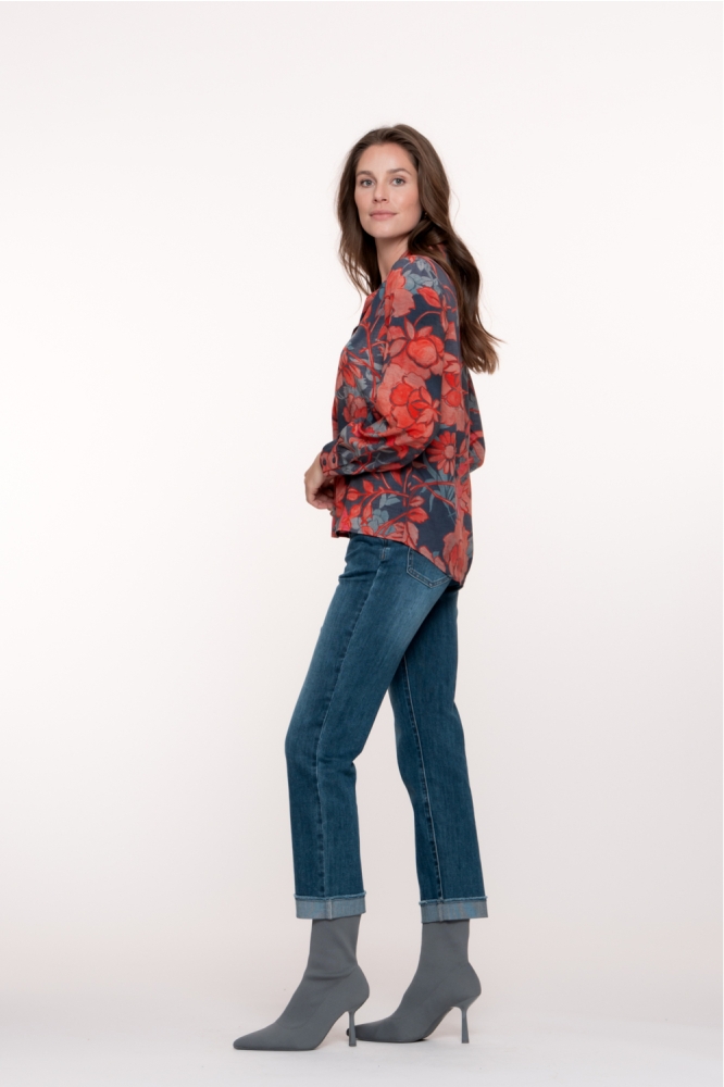 SLIM FIT JEANS MET OMGESLAGEN BROEKSPIJPEN 51517 10 000811 STONEWASH DENIM